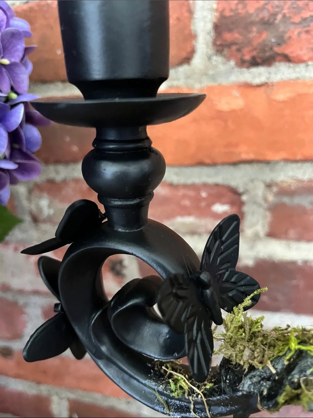 Martha Stewart Black Snake Three-Arm Candelabra Pair